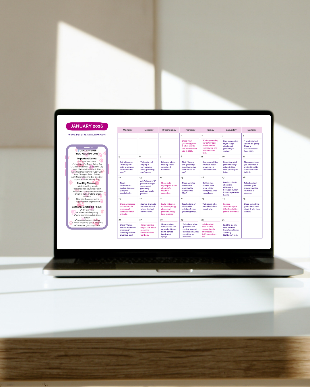 Pet Groomer Social Media Made Easy: Introducing the Pet Stylist Nation Social Media Guide & Content Calendar